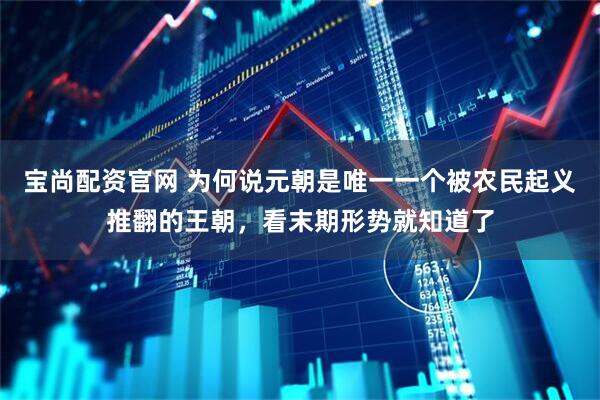 宝尚配资官网 为何说元朝是唯一一个被农民起义推翻的王朝，看末期形势就知道了