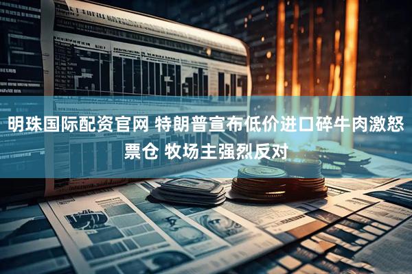 明珠国际配资官网 特朗普宣布低价进口碎牛肉激怒票仓 牧场主强烈反对